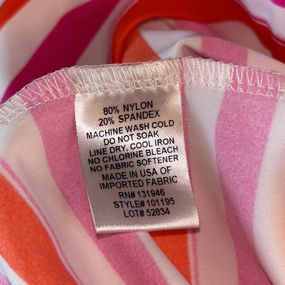 Jude Connally Nina Tonal Striped Orange & Hot Pink Mini Dress - XS - Picture 10 of 10
